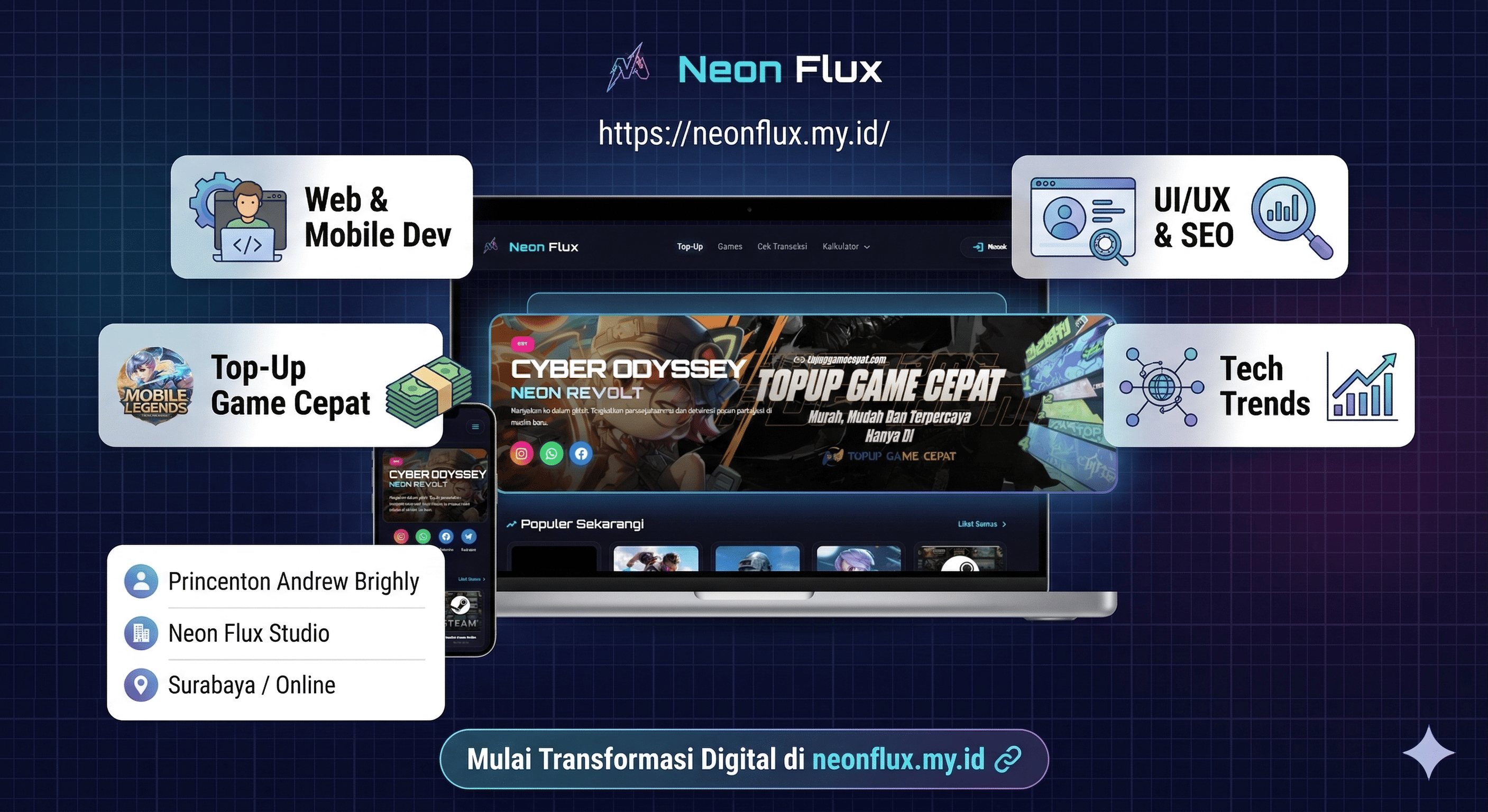 Web Top-Up Game (Neonflux)